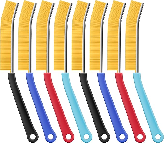 JOYMOOP 8 Pack Crevice Cleaning Brush, Hard Bristle Grout Brush, House Cleaning by JOYMOOP