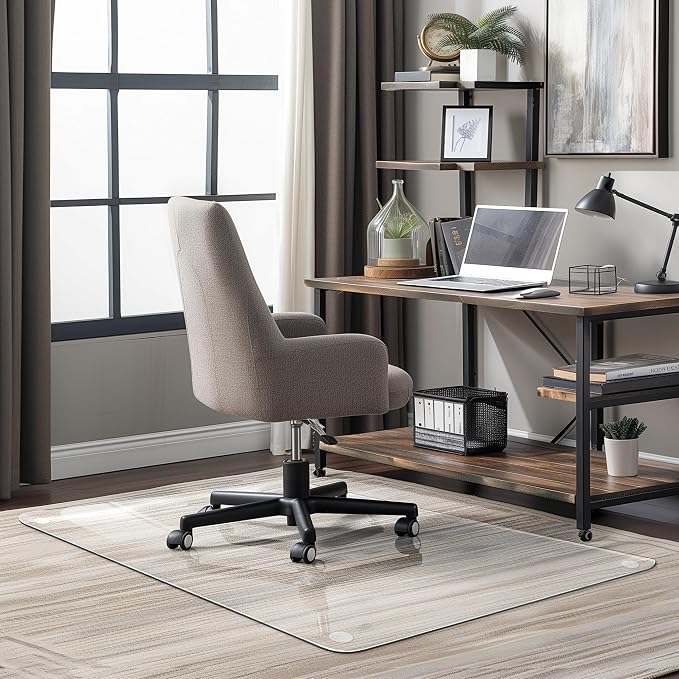 Office Chair Mat for Carpet & Hardwood, Upgraded 29" x 48" Dual Use Tempered - Image 2