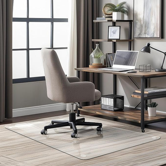 Office Chair Mat for Carpet & Hardwood, Upgraded 29" x 48" Dual Use Tempered - Image 2