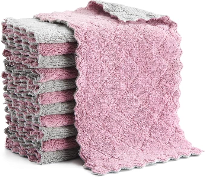 Hypermotion Microfiber Cleaning Cloth, Kitchen Towels, Double-Sided Microfiber by Hypermotion