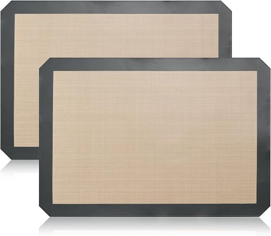 Luckyiren Silicone Baking Mat Set, Non-Stick Reusable Food-Grade Oven Liners by Luckyiren