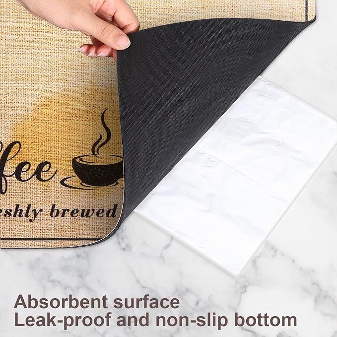Absorbent Coffee Mat, Fashion Dish Drying Mat - Image 8