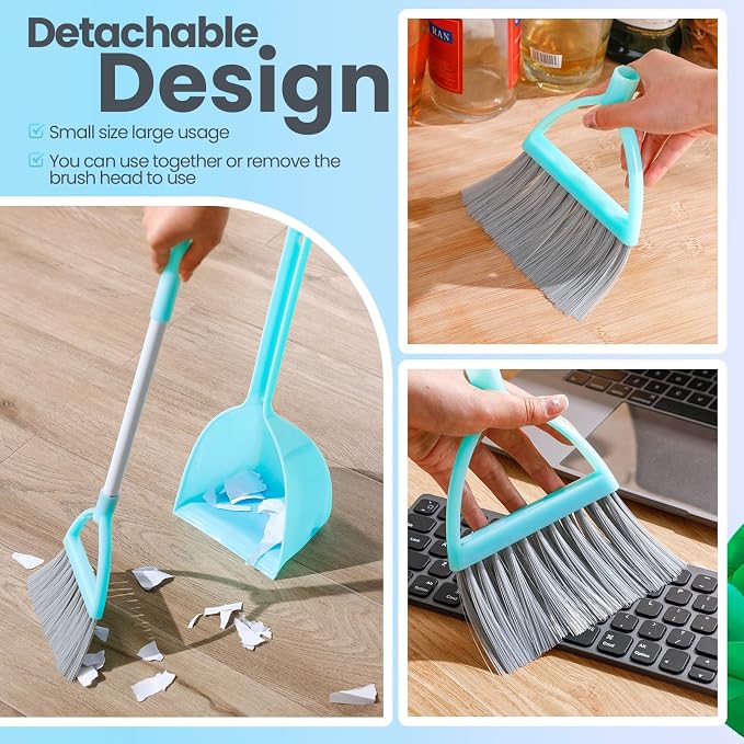 Roshtia 3 Pcs Mini Broom with Dustpan - Image 4
