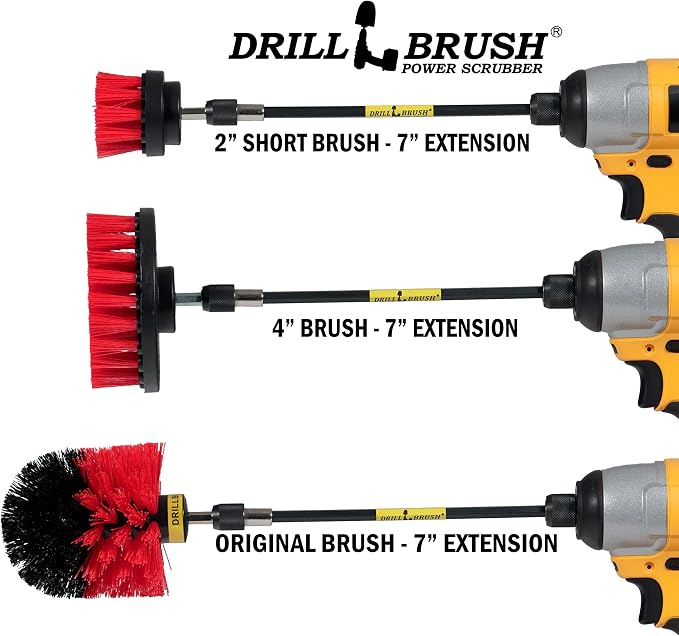Drillbrush - Rotary Drill Brush Cordless Scrubber - Deck Scrub Brush Kit - - Image 7