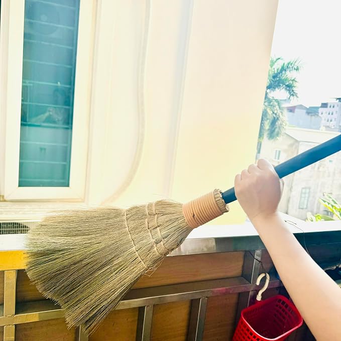 Vietnamese Straw Soft Black Broom - Image 8