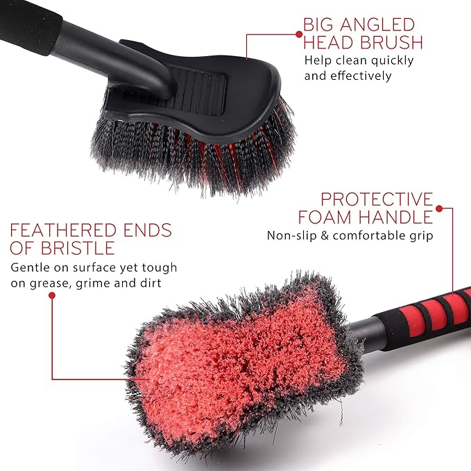 TAKAVU 17.5" Wheel Tire Body Brush Soft Bristle - Image 2