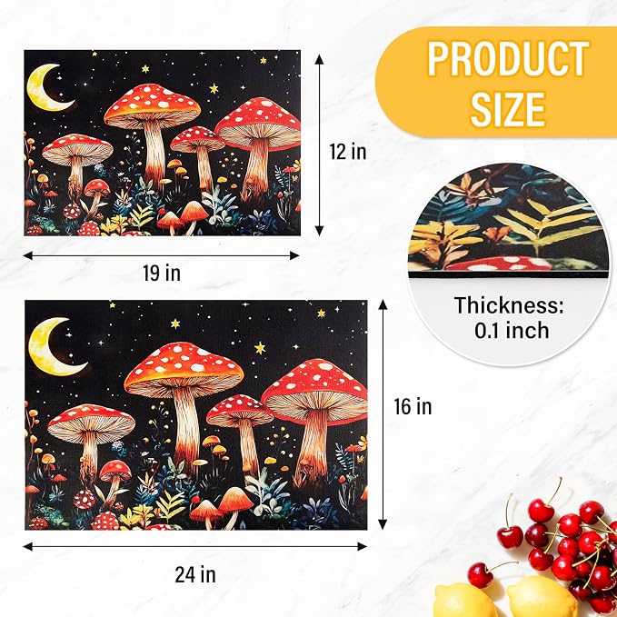 Mushroom Dish Drying Mat 24" x 16" - Image 2
