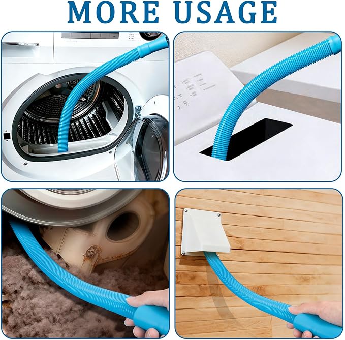 Dryer Vent Cleaner Kit – Flexible Brush & Universal Vacuum Attachment - Image 3