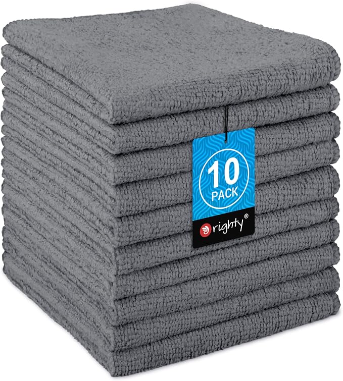 Orighty Washcloths Towels Set 10 Pack, Highly Absorbent and Soft Feel by AllRightinOrighty