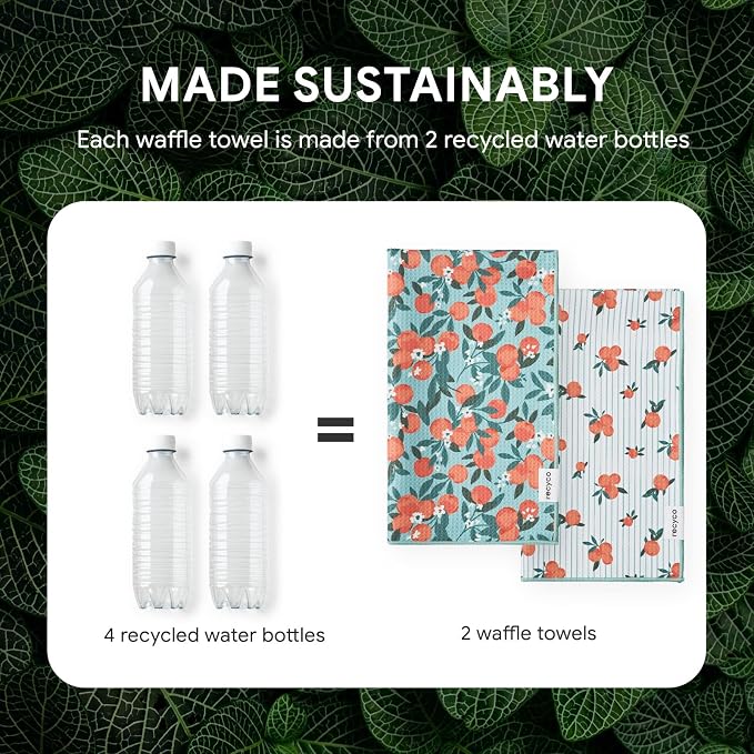 RECYCO Waffle Kitchen Towel Set of 2 - Image 6