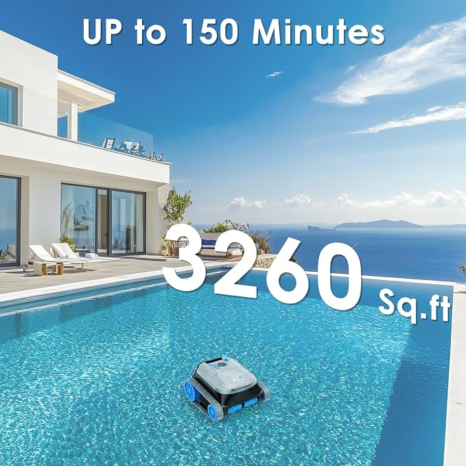 NIXBOT QP5 Robotic Pool Cleaner, Cordless Pool Vacuum - Image 6