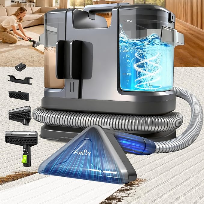 Portable Carpet Cleaner Machine, Carpet & Upholstery Cleaner Machine, 15KPA by FunBy