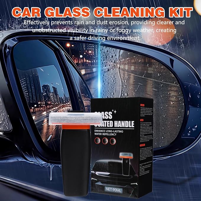 Car Oil Film Cleaner, Automotive Oil Film Cleaning Brush, Durable Glass - Image 2