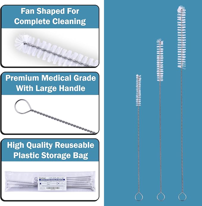 Strong 'n Flex Nylon Straw Cleaner Brushes – Fan-Shaped End - Image 5