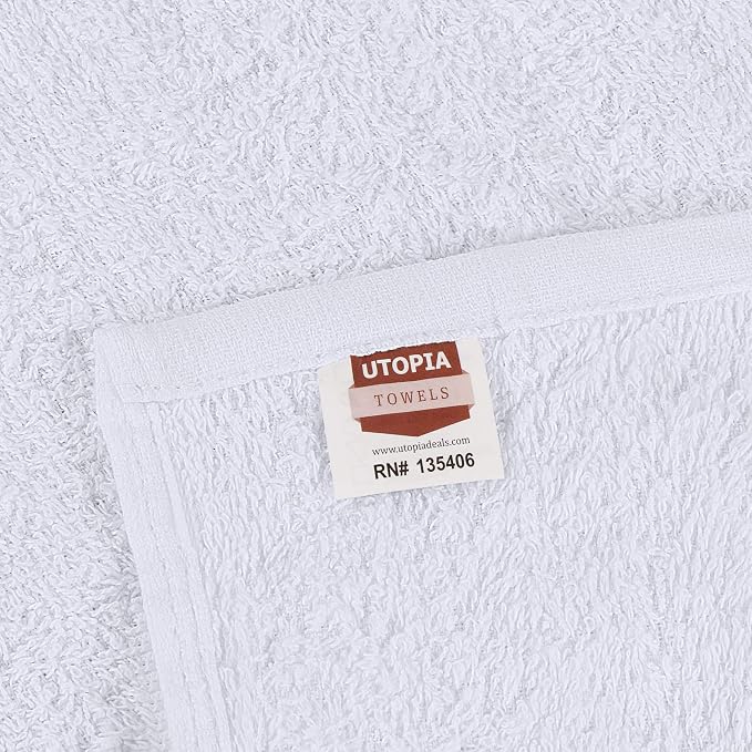Utopia Towels - Kitchen Bar Mops Towels, 100% Cotton Super Absorbent White - Image 3