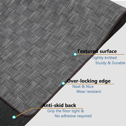 Chair Mat for Hardwood & Tile Floor, 47" x 52" Heavy Duty Office Chair Mat for Rolling Chairs, Anti Slip, Non-Curve, Floor Protector for Home Office, Gray Square