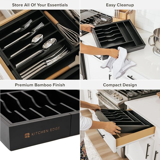 KitchenEdge Premium Silverware, Flatware and Utensil Organizer - Image 3