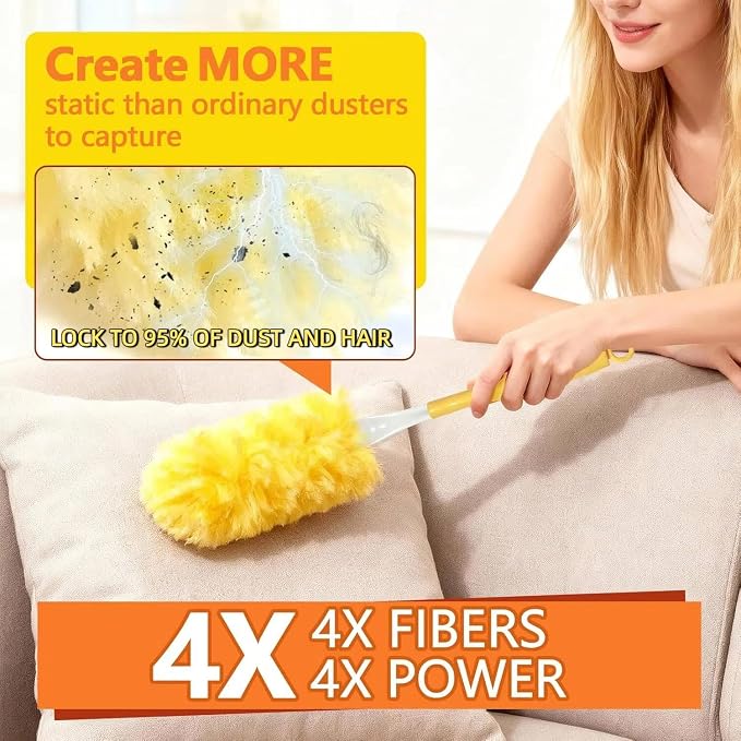 Heavy Duty Duster Refills for Swiffer Duster | 360° Unscented Disposable - Image 4