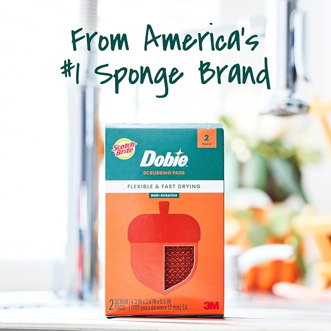 Scotch-Brite Harvest Dobie Scrubbing Pads, Non-Scratch Kitchen Sponge - Image 9