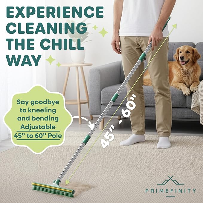 Carpet Rake for Pet Hair Removal, 60” Long Handle – Heavy-Duty Pet Hair Remover - Image 5