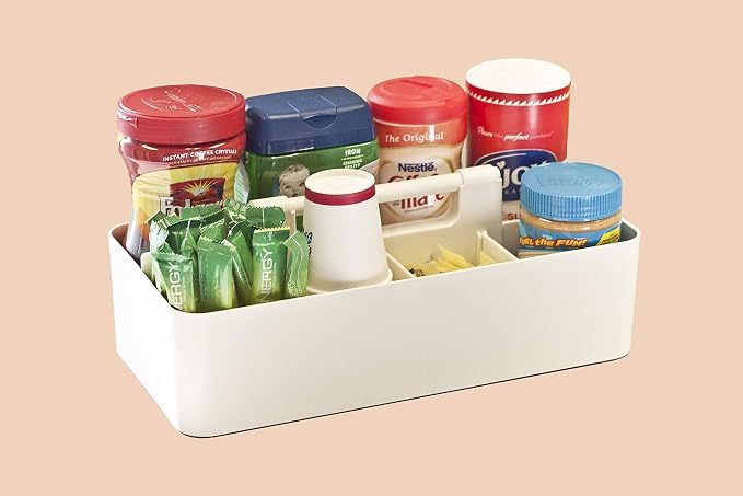 2 PACK - Portable DIY 8 Dividers Durable Plastic Organizer Tote Tool, Vanity - Image 3