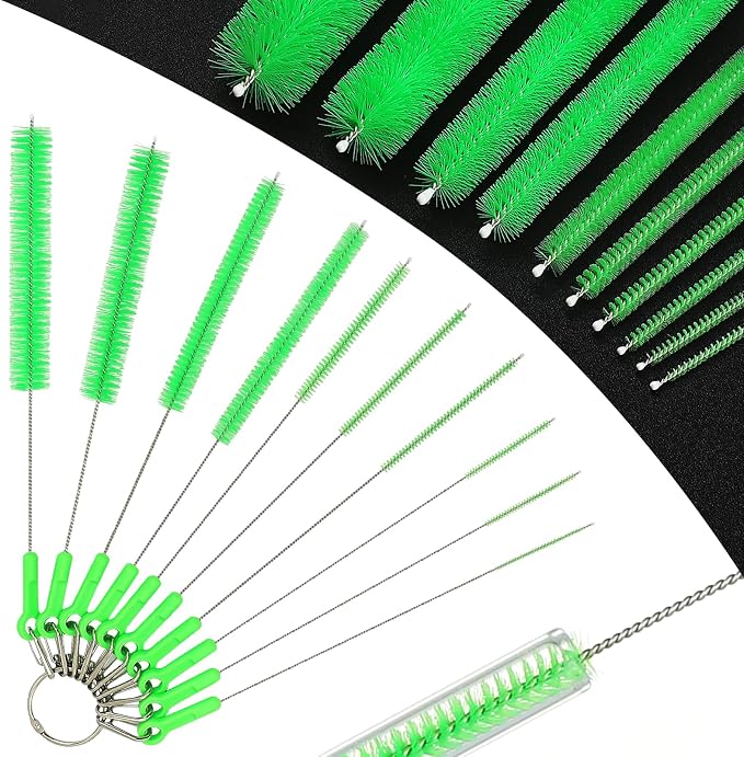 Long Straw Cleaning Brushes 10.5" Baby Bottle Cleaning Brushes, 10 Different by YZAHGDS