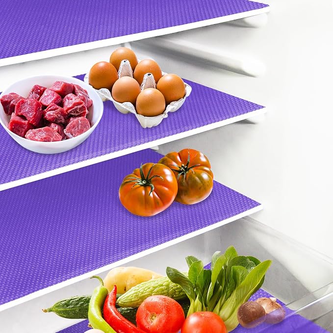 10Pcs Refrigerator Liners, Washable Fridge Liner Shelf Mats Refrigerator Pads by Daixers