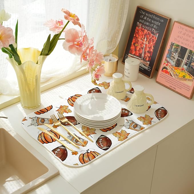 Fall Dish Drying Mat 18x24 Inches - Image 2