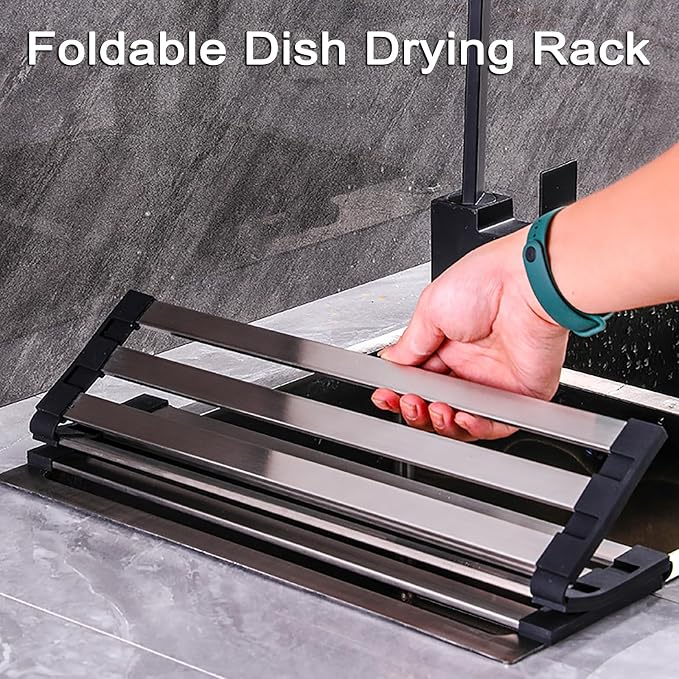 Foldable Dish Drying Rack for Kitchen Sink, Over The Sink Dish Drying Rack - Image 3