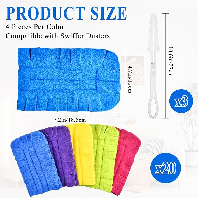 20Pcs Fleece Duster Refills, Reusable Dusters Compatible - Image 2