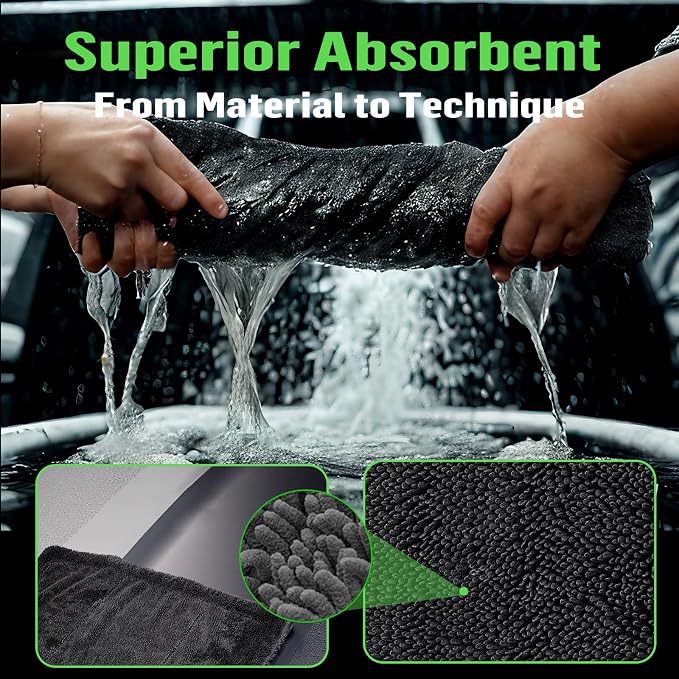 Bath Wipes Shower Cleaning Cloths, Premium Car Drying Towel | Ultra Absorbent - Image 3