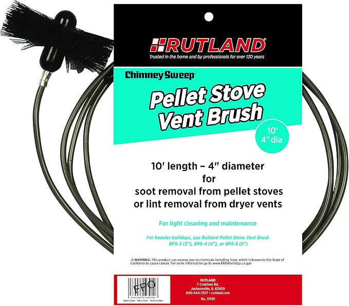 Rutland 4-Inch Pellet Stove/Dryer Vent Brush by RutlandProducts