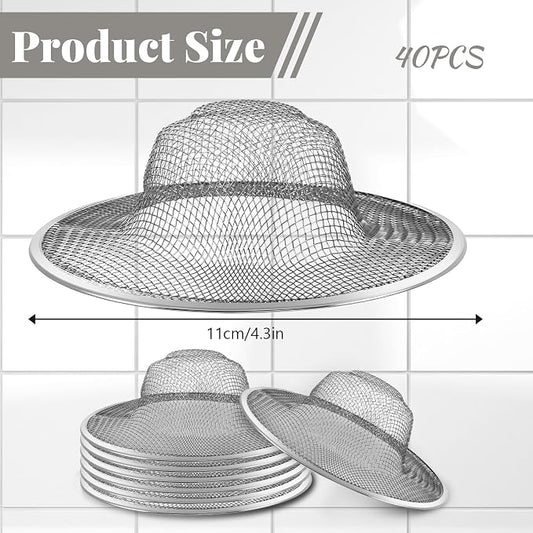40 Pcs Mesh Sink Strainer, 4.5" Diameter Stainless Steel Slop Basket Filter - Image 2