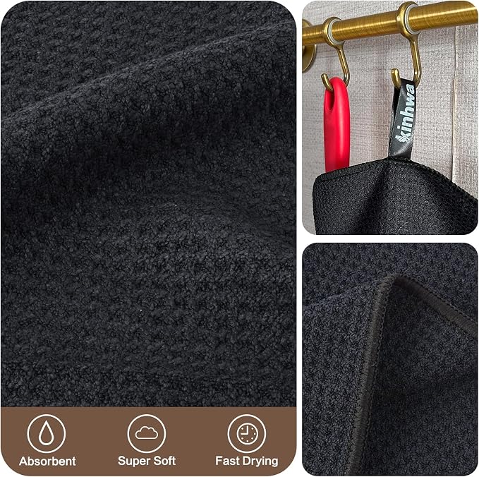 KinHwa Kitchen Washcloths for Dishes Absorbent Microfiber Dish Cloths Quick Dry - Image 3