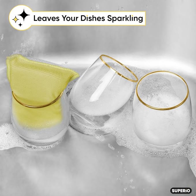 Microfiber Non-Scratch Dish & Kitchen Scrubber Heavy-Duty Household Cleaning - Image 5