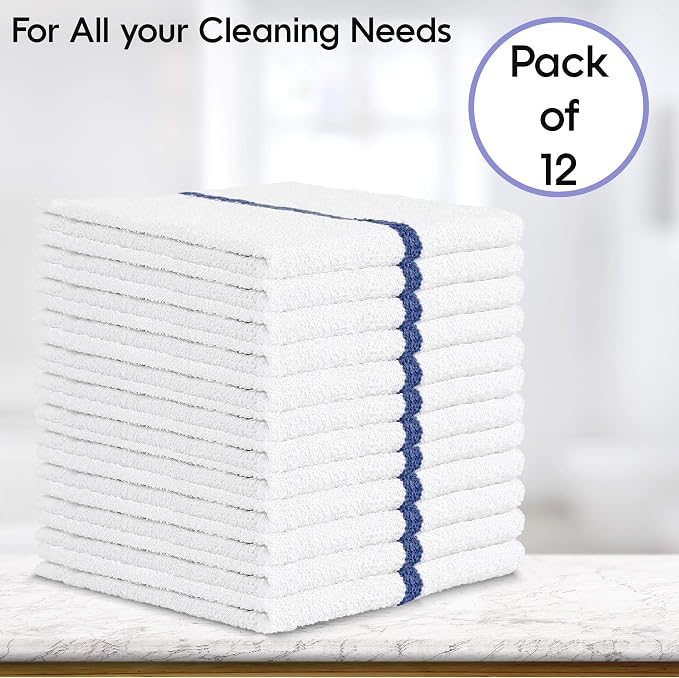 Nabob Wipers Kitchen Bar Mop Terry Towels 12 Pack - Image 4
