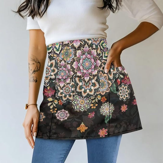 Server Apron with 3 Pockets, Waterproof Oil Waitress Waiter Half Apron - Image 2