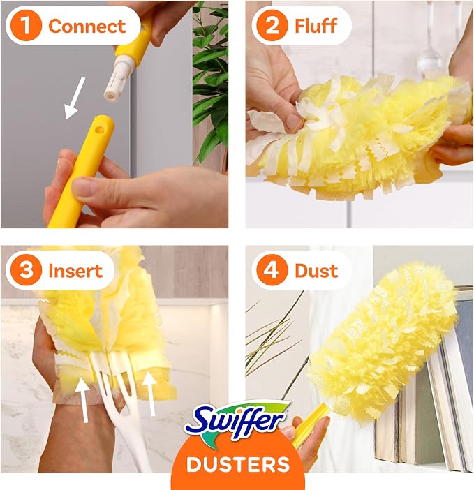 Swiffer Dusters Refill for Cleaning, Feather & Microfiber Duster Disposable - Image 7