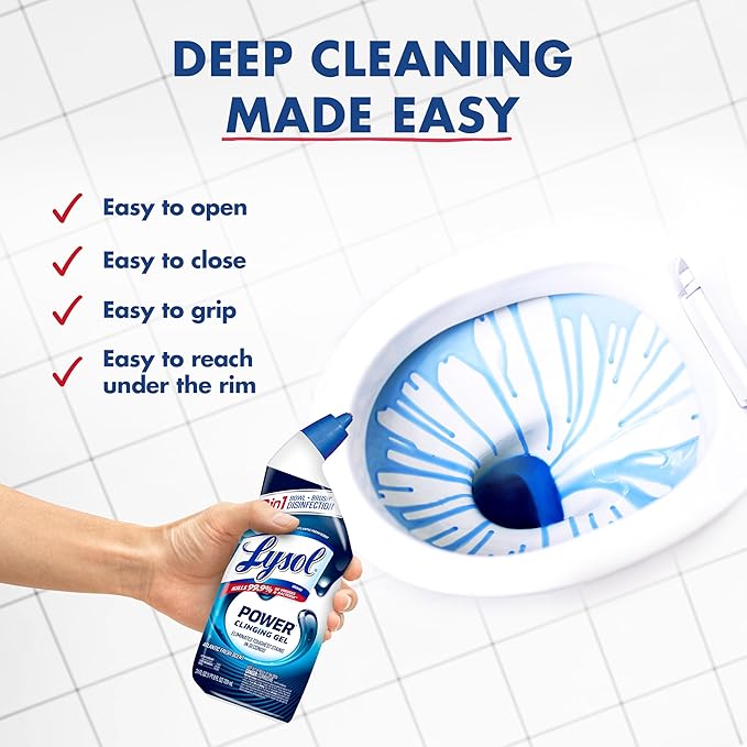 Lysol Toilet Bowl Cleaner, Max Strength Bathroom Cleaning Supplies, Toilet Bowl - Image 5