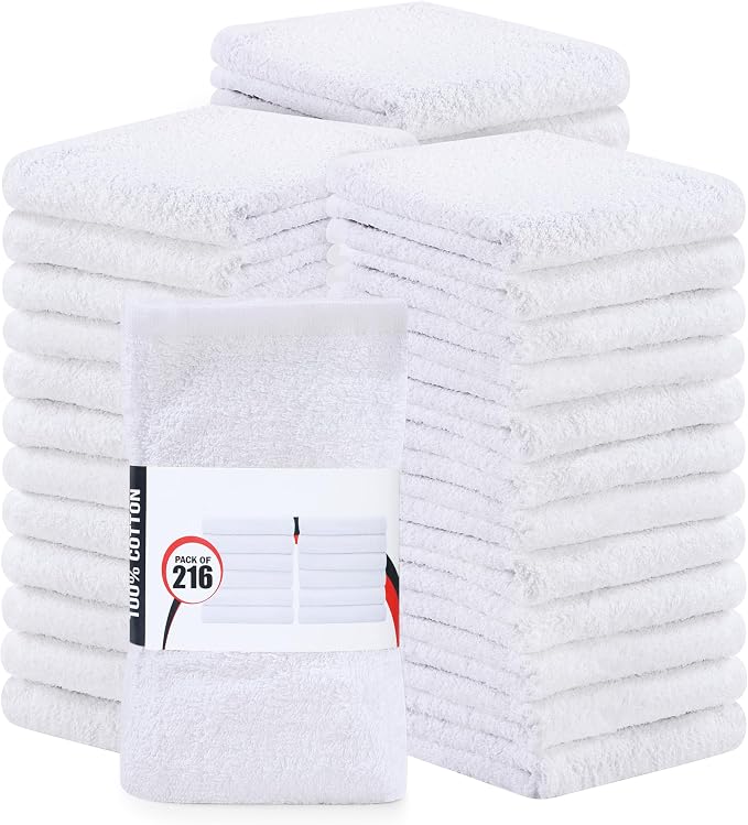 Utopia Towels - Kitchen Bar Mops Towels, 100% Cotton Super Absorbent White by UTOPIATOWELS