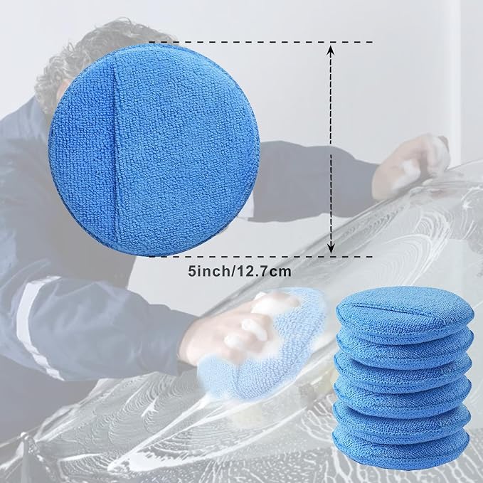 Auto Care Microfiber Wax Applicator Pads - Image 2
