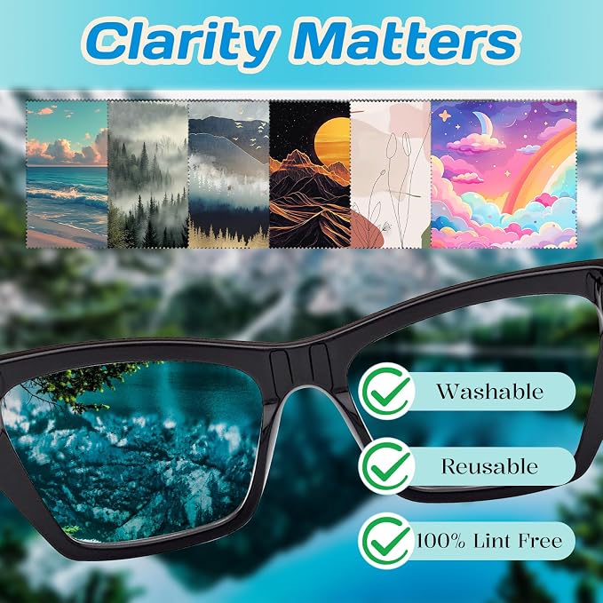 6 PCS Glasses Cleaning Cloth Eyeglass Lens Cleaning Cloth Eyeglasses Wipes - Image 3