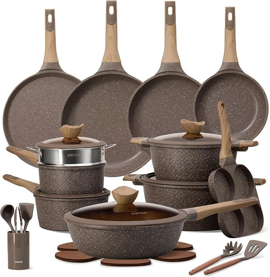 CAROTE 31pcs Pots and Pans Set Non Stick, Cookware Set Pots and Pans, Nonstick by CAROTE