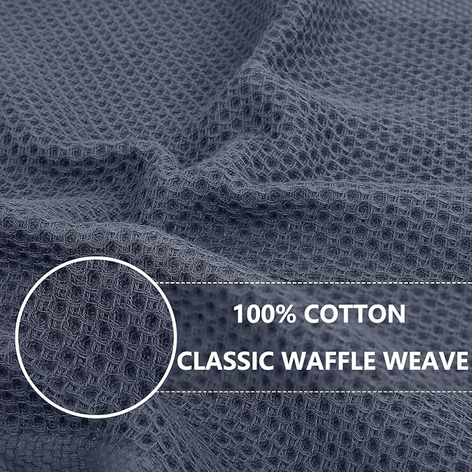 Homaxy 100% Cotton Waffle Weave Kitchen Dish Cloths, Quick Drying Dish Rags - Image 2
