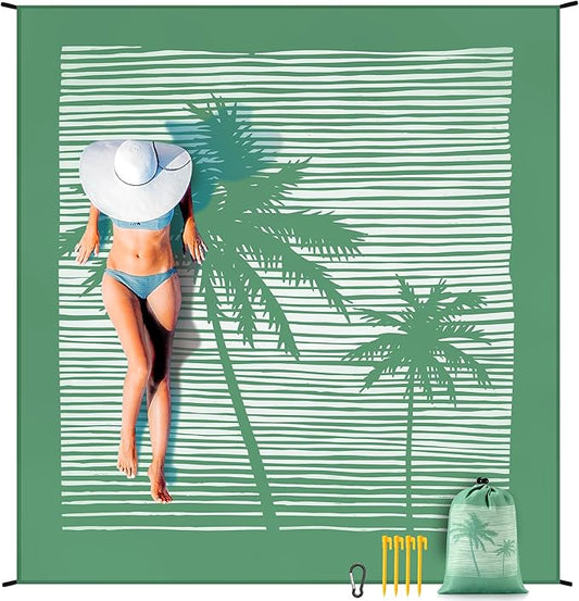 HIHOHO Beach Blanket Waterproof Sandproof Extra Large Beach Mat 79" X by HIHOHO