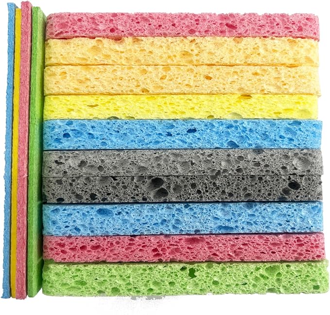12PCS Cleaning Sponge，2.5X4.0 inches, Kitchen DishSponge, Cleaning Scrub Color by Unknown