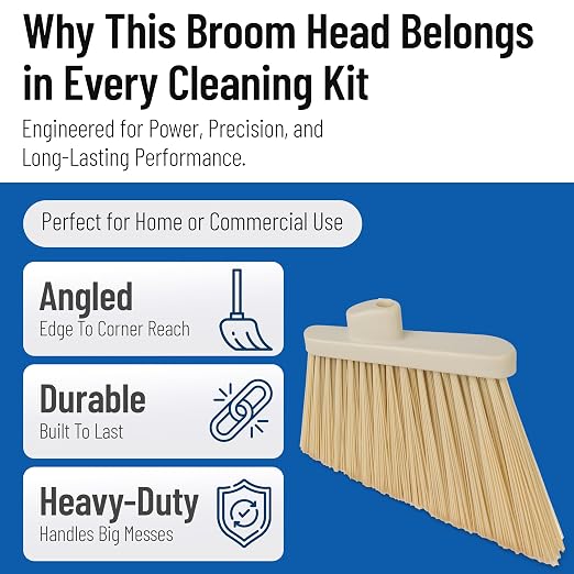 SPARTA Plastic Broom Head, Un-Flagged - Image 3
