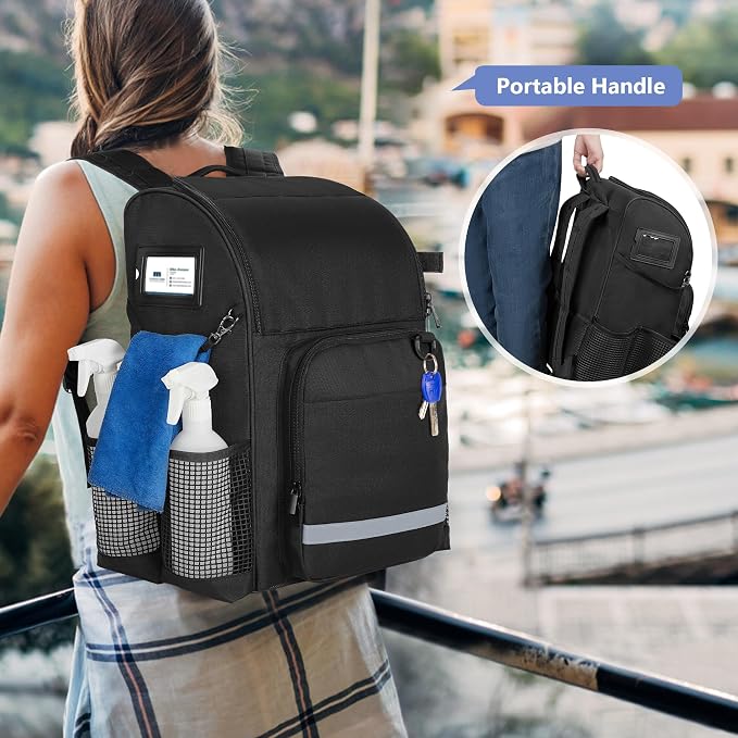 LoDrid Cleaning Bag with Thickened Adjustable Shoulder Straps, Large Cleaning - Image 5