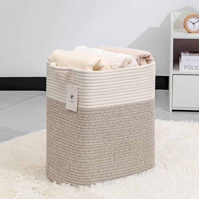 Medium and Large Woven Basket//With Handle, Used - Image 3