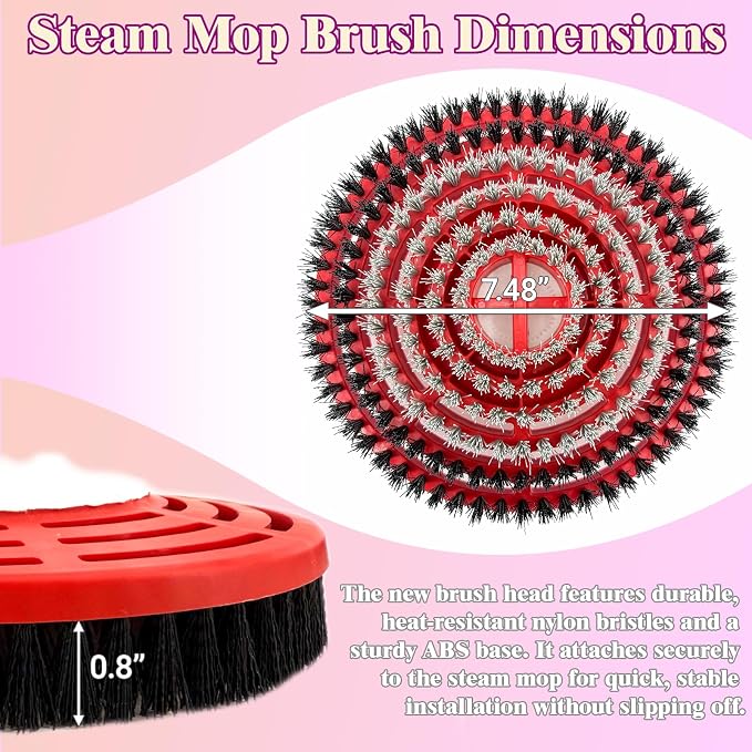 Steam Cleaner Mop Replacement Brush Heads - Image 2